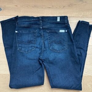 Women’s 7 for all mankind cropped gwenevere dark wash skinny jeans